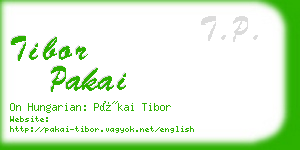 tibor pakai business card